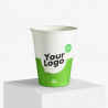 240 ml biologisch abbaubarer Pappbecher mit Ihrem Logo
