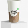 Biologisch abbaubare einwandige Pappbecher mit Logo
