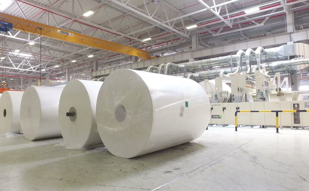 pulp to paper rolls