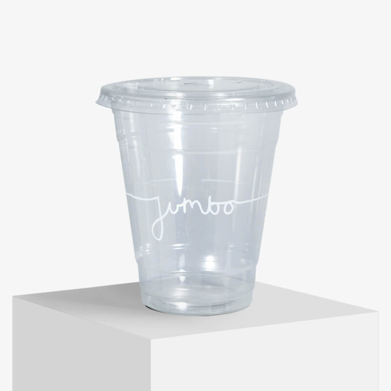 limepack plastic cup with flat lid