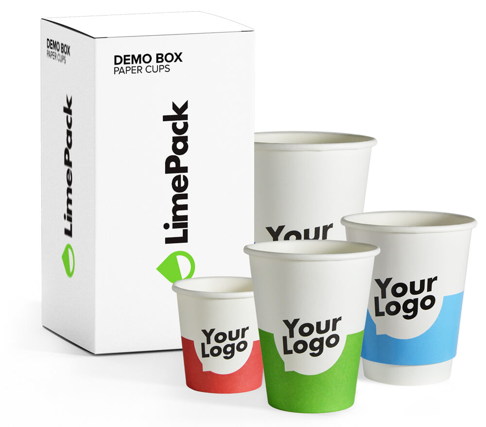 Paper Cups Sample Box Free from Limepack